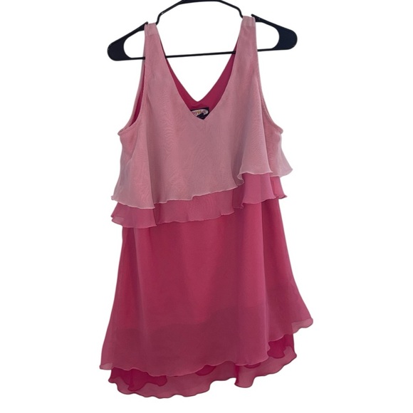 90s Y2k Zoey Beth Pink Flutter Mini Dress - Picture 2 of 9